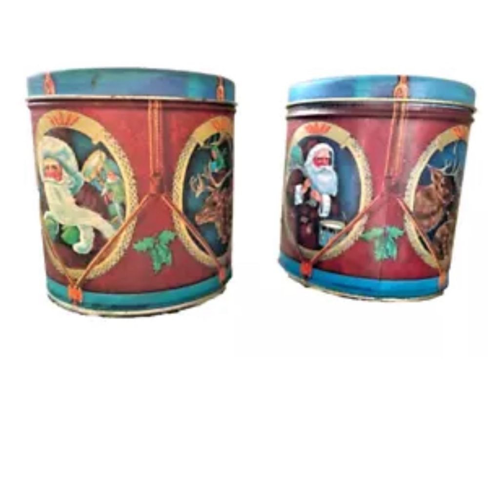 Vintage Wolfgang Christmas Canisters I Set of 2